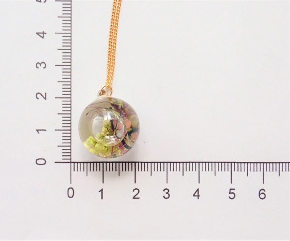 小花滿開　永生花浮游花項鍊　長度可調校　❊空郵台灣5-7天 第6張的照片