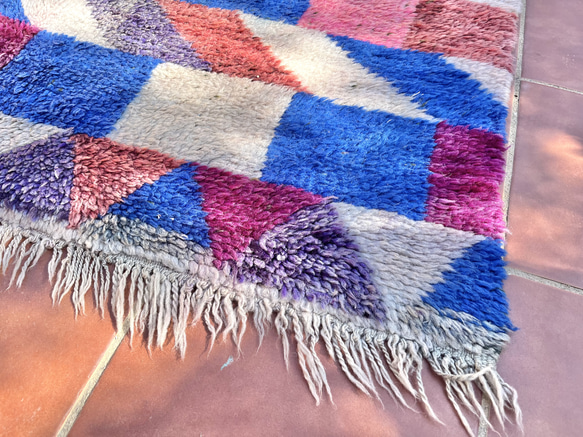 モロッコ  ラグ ベニワレン　カラフル　カーペット　絨毯 2枚目の画像
