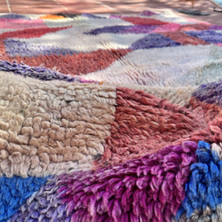 モロッコ  ラグ ベニワレン　カラフル　カーペット　絨毯 8枚目の画像