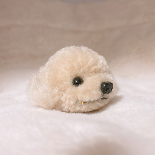 「かわいい～！」 インテリア あみぐるみ マルチーズ マルプー 羊毛フェルト風 あみぐるみ