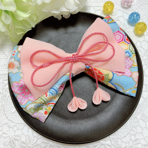 大きなシンプルリボン飾り（撫子）七五三 成人式 前撮り 3歳 7歳 753