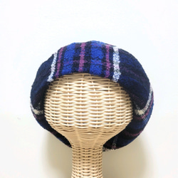 秋冬　チェックベレー帽 3枚目の画像