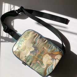 再販　袋帯　帯リメイクバッグ　ボディバッグ 帯リメイクバッグ ボディバッグ 帯バッグ ウエストポーチ クロス