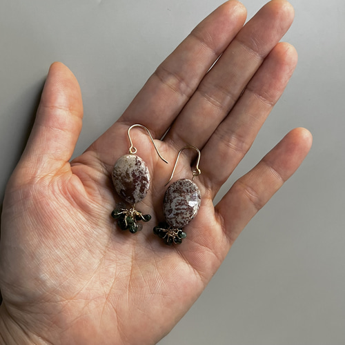 ジャスパーのピアス 14kgf ピアス（フック・チェーン） nium 通販