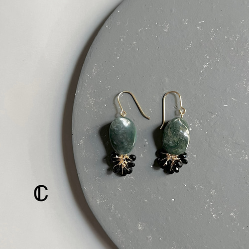 ジャスパーのピアス 14kgf ピアス（フック・チェーン） nium 通販