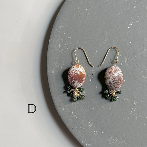 ジャスパーのピアス 14kgf ピアス（フック・チェーン） nium 通販