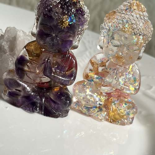SALE♡オルゴナイト♡大仏様♡合掌♡アメジスト♡ローズクォーツ