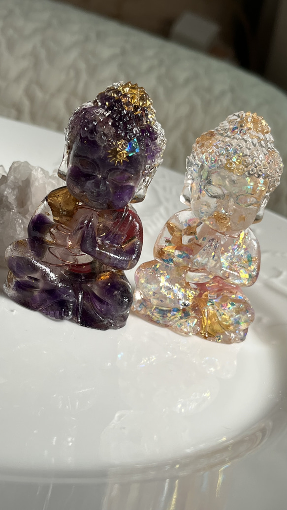 SALE♡オルゴナイト♡大仏様♡合掌♡アメジスト♡ローズクォーツ