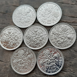美品オーストラリア1961年発行幸せの6ペンス銀貨