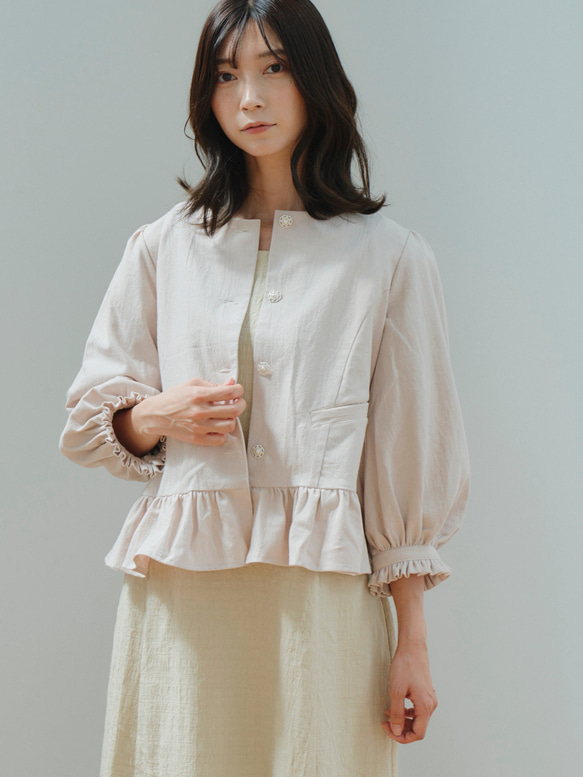 アンナ - Anna blouse - natural 3枚目の画像