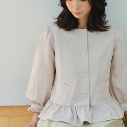 アンナ - Anna blouse - natural 4枚目の画像