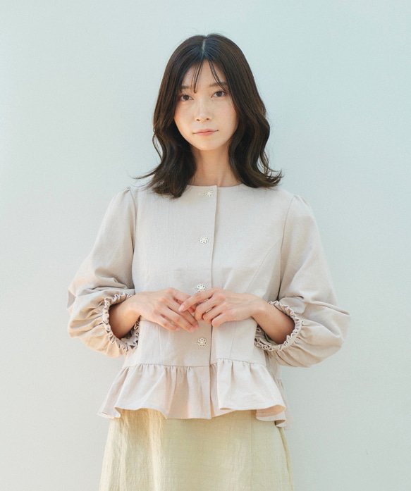 アンナ - Anna blouse - natural 2枚目の画像