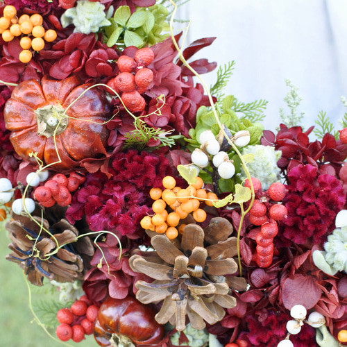 ドライフラワー❇️紅ヅル オリジナルリース用❣️ 赤ヅルのリース