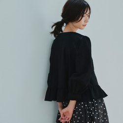 アンナ - Anna blouse - black 5枚目の画像