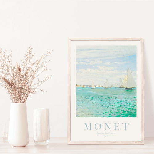 クロード・モネ アートポスター 海 絵画 夏 インテリアアート