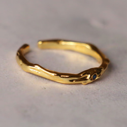 キュービックジルコニア　リング　silver　Ring　指輪　フリーサイズ　オープンリング 3枚目の画像