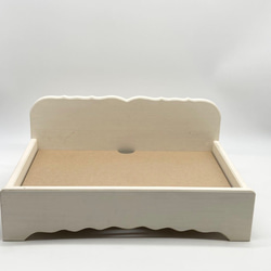 【サンプル価格】木製　ペットベッドと羽毛クッションのセット！　リアルダウン使用 4枚目の画像