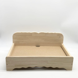 【サンプル価格】木製　ペットベッドと羽毛クッションのセット！　リアルダウン使用 5枚目の画像