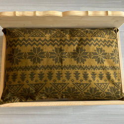 【サンプル価格】木製　ペットベッドと羽毛クッションのセット！　リアルダウン使用 7枚目の画像