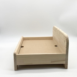 【サンプル価格】木製　ペットベッドと羽毛クッションのセット！　リアルダウン使用 6枚目の画像