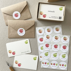 りんごの名刺 ショップカード メッセージカード アクセサリー台紙 50枚 7枚目の画像