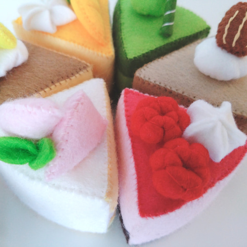 選べるフェルトのケーキ屋さん 6個セット♡フェルトおままごと