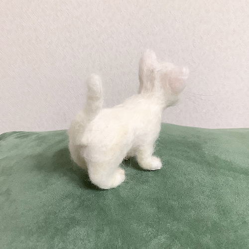 幸せのオッドアイの子猫＊羊毛フェルト＊猫＊子猫 羊毛フェルト