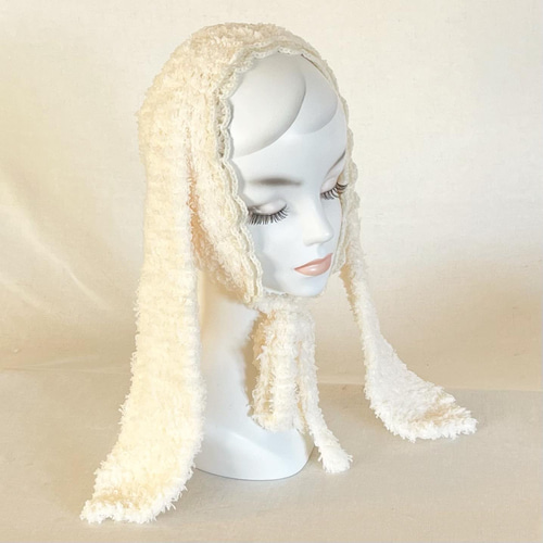 もふもふ うさぎ耳 ニットヘッドドレス ヘアバンド・ターバン