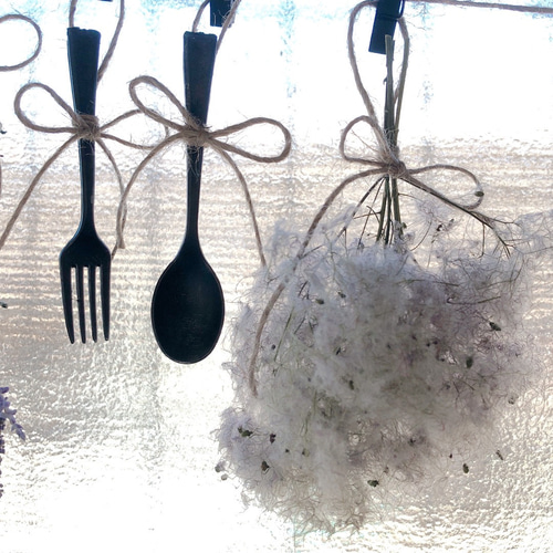 ハロウィン カトラリー ドライフラワー ガーランド 8点セット  