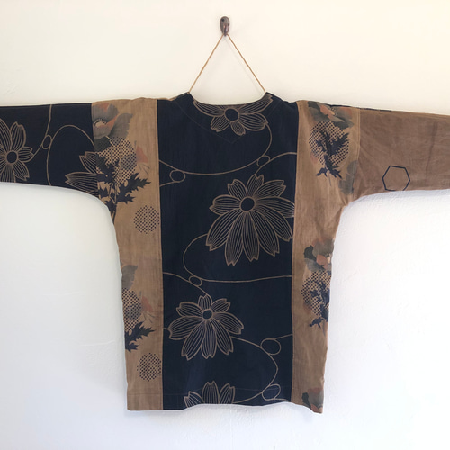 柿渋染め 鯉口シャツ Mサイズ 浴衣リメイク 一点物 その他ファッション