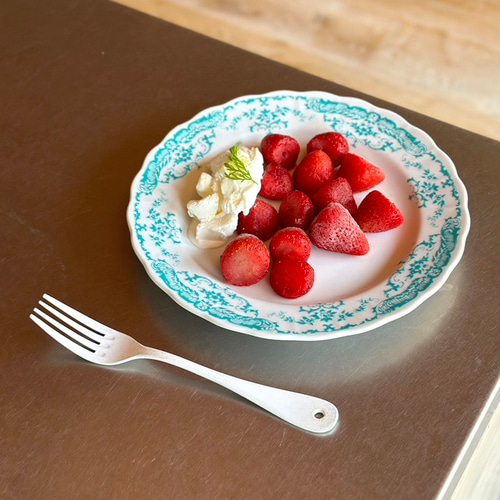 リム プレート 21cm フランスアンティーク風 丸皿 食器 2color / ka