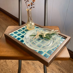 カフェトレー タイルトレー モザイクタイル 美濃焼タイル お盆・トレイ