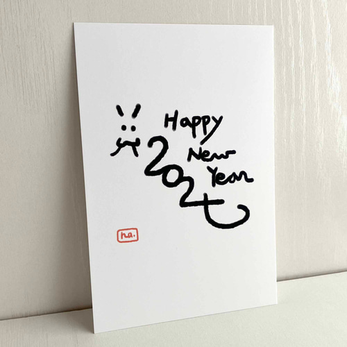 ハッピーニューイヤー「ゆるかわな辰」 干支 2024年 ポストカード /3枚