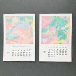 Sale⭐︎2024年カレンダー⭐︎活版印刷〈パステルカラー〉ハガキサイズ/卓上カレンダー 7枚目の画像