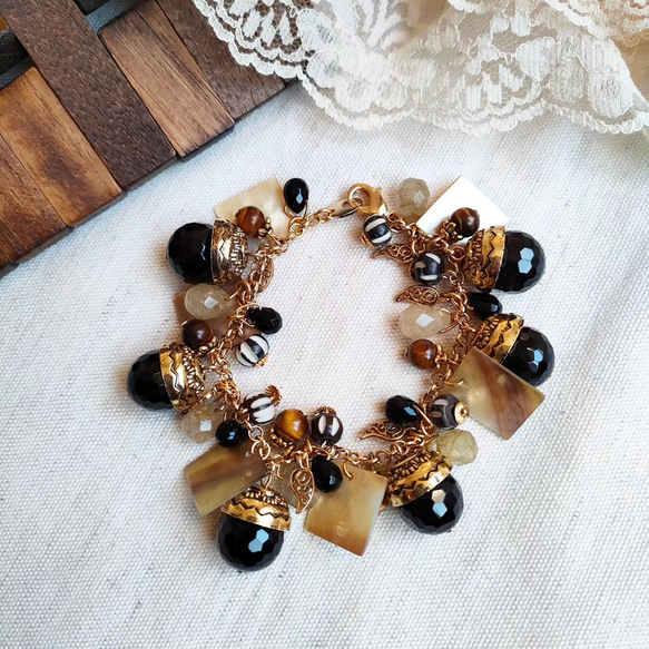 アンティークどんぐりブレスレット/ゴールド✨ ブレスレット byei 通販