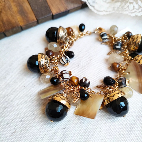 アンティーク RolledGold ルビー色古ガラスのフリーサイズブレスレット 2eb3fe6c5ad6c3d8bfb7591cfefc2d