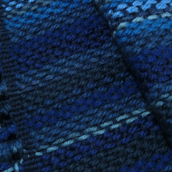 宵の空色の手織りウールマフラー　長さ200cm 5枚目の画像