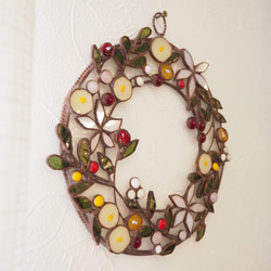 ステンドグラスのクリスマスリース 8枚目の画像