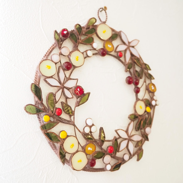 ステンドグラスのクリスマスリース 12枚目の画像