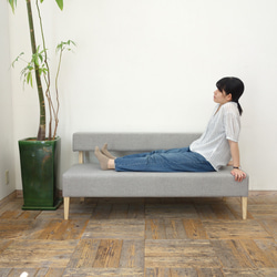 2.5s Border sofa (NA×NC-125ライトグレー) 2枚目の画像