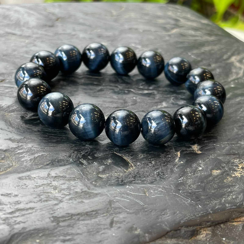 洞察力・好奇心・独立・知識・富貴をもたらすお守り数珠！！ブルー