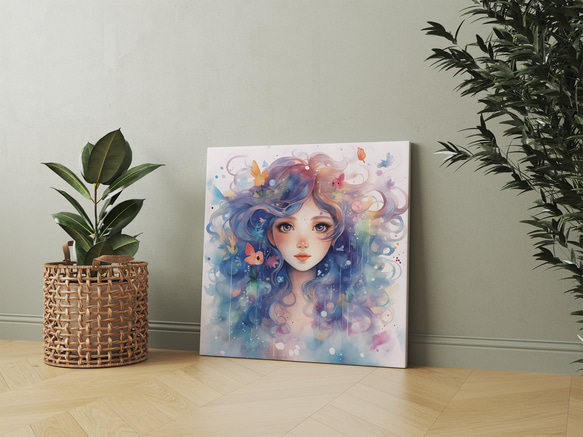 水彩画　クリスマスローズ　マーメイド紙　冬の絵　絵画　アート　インテリア 水彩画 クリスマスローズ マーメイド紙 冬の絵 絵画 アート