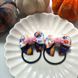 224☆ ハンドメイド ヘアゴム キッズ 子供 キャンディ 飴 セット お得 ハロウィン キャンディ 飴ちゃん チュール リボン キッズ ヘアゴム