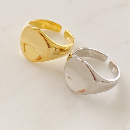 Missoma ラウンド シグネット リング シルバー Ring/送料関税込 ラウンドシグネットリング シルバー925 オープンリング ゴールド