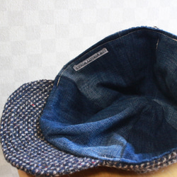 Over Size Short Tuba Cap British Made Tweed 4枚目の画像