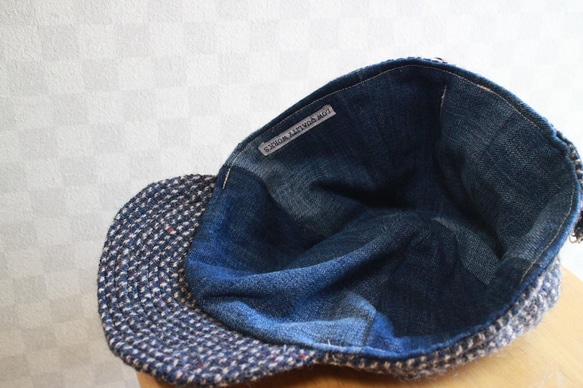 Over Size Short Tuba Cap British Made Tweed 4枚目の画像