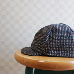 Over Size Short Tuba Cap British Made Tweed 2枚目の画像