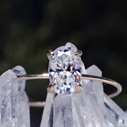 モアサリング3mm 10石【8号】2ミリ10石11号 モアサナイト K10 「シズク」 リング