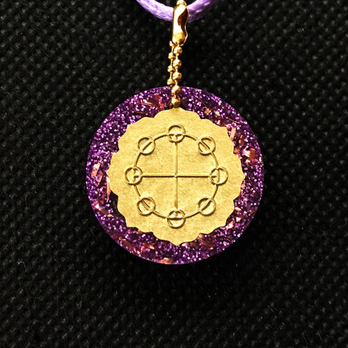 オルゴナイト ネックレス 御守り フラワーオブライフ ラピスラズリ