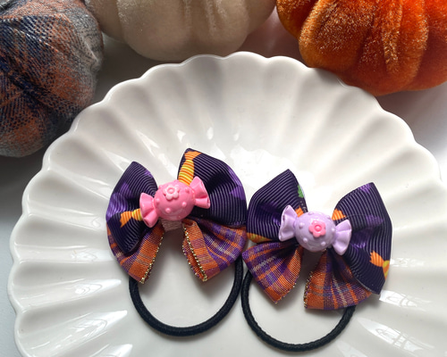 No.115】ヘアゴム ハンドメイド うさ耳 リボン くるみボタン ピンク  